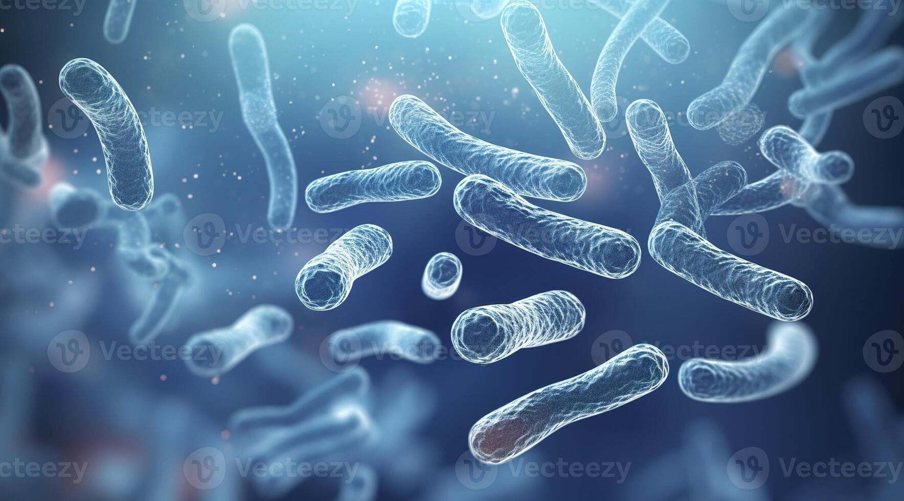 ai generado legionela pneumophila bacterias médico 3d ilustración. ai generado foto