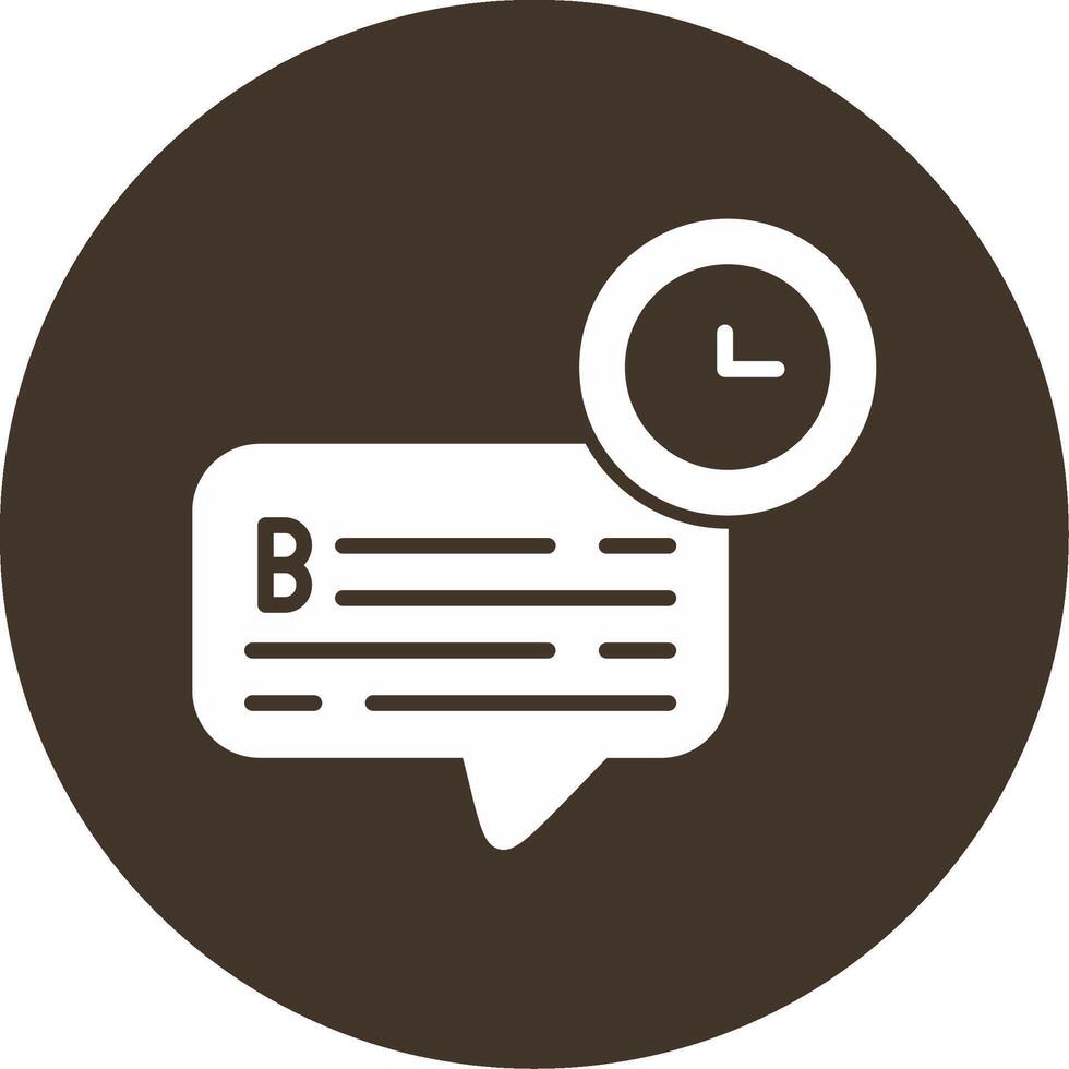 Chat Time Vector Icon