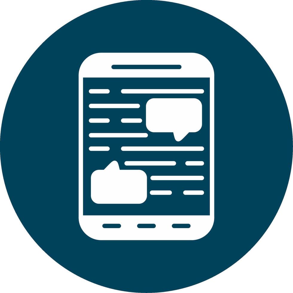 Mobile Chat Vector Icon
