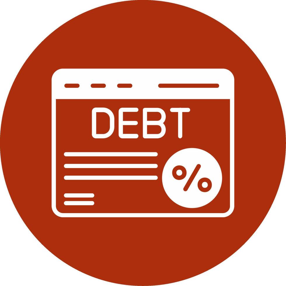 Debt Vector Icon