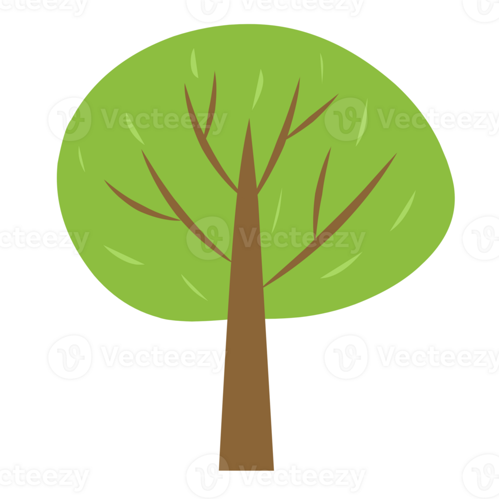 árbol verde sencillo png