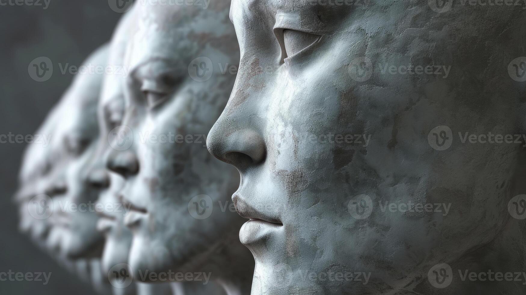 AI generated Human face as a concept of Emotional intelligence photo