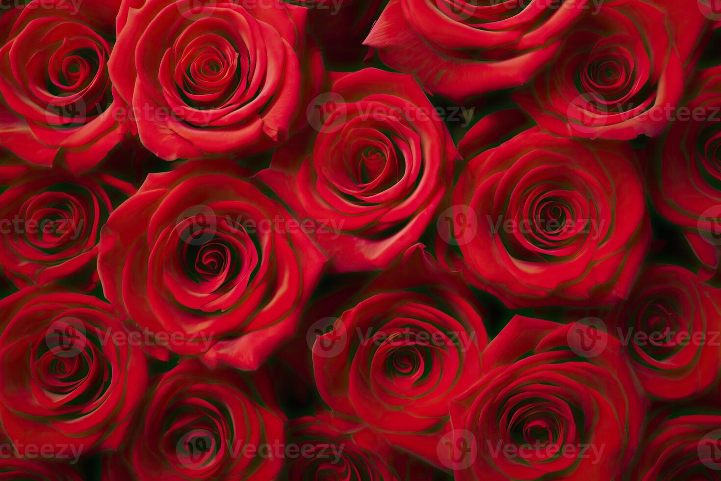 AI generated Red Rose Background for Valentine's Day. AI Generated photo