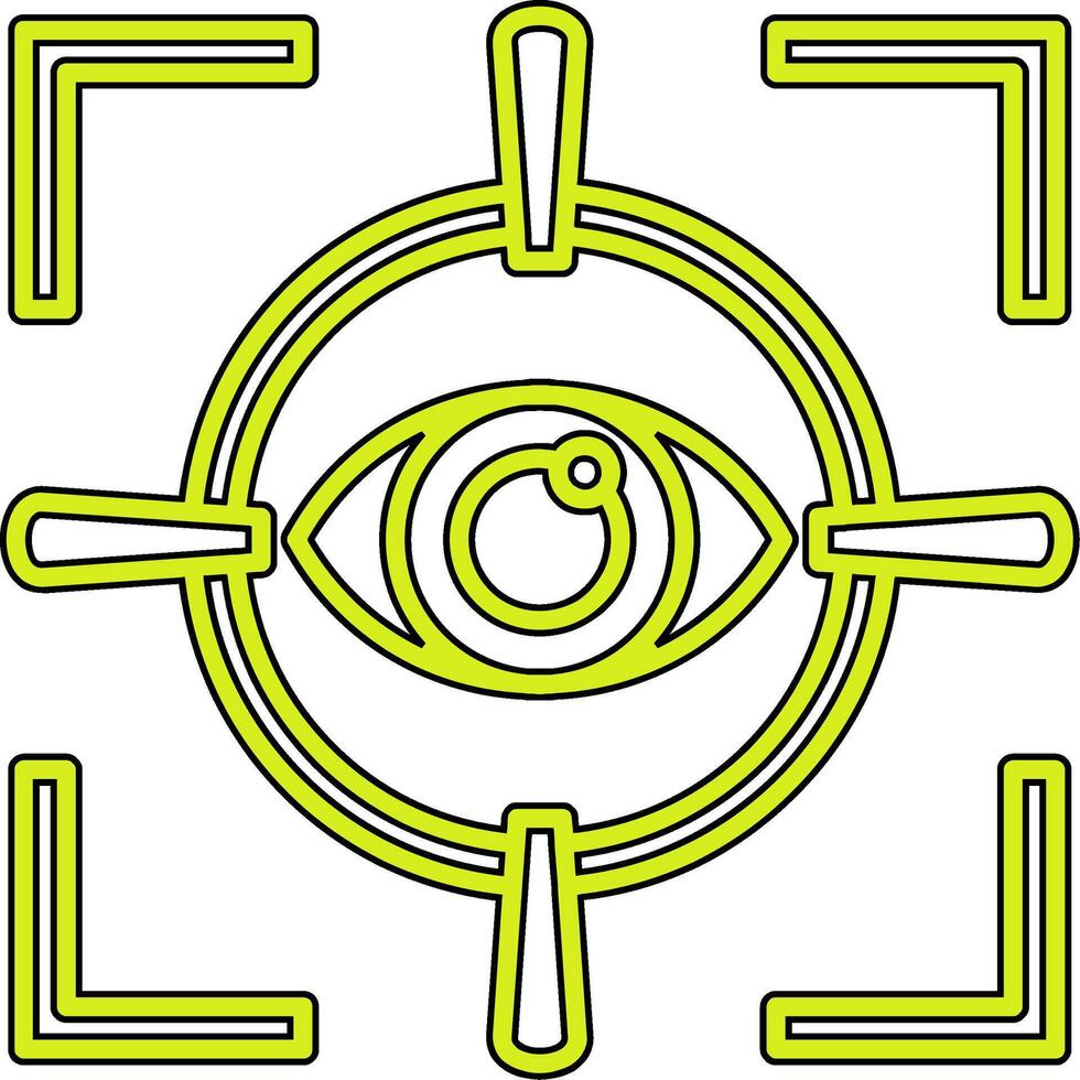 icono de vector de exploración ocular