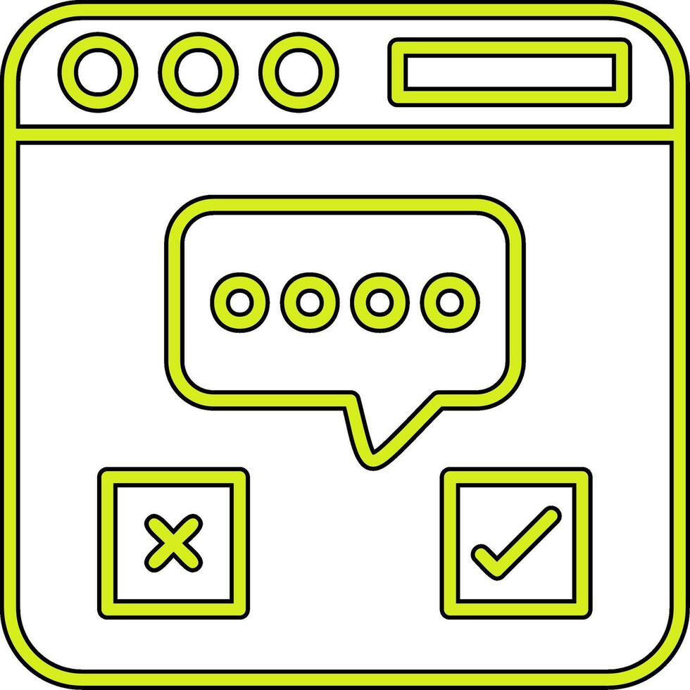 Browser Chat Vector Icon