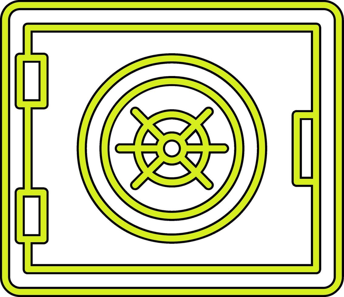 icono de vector de caja fuerte