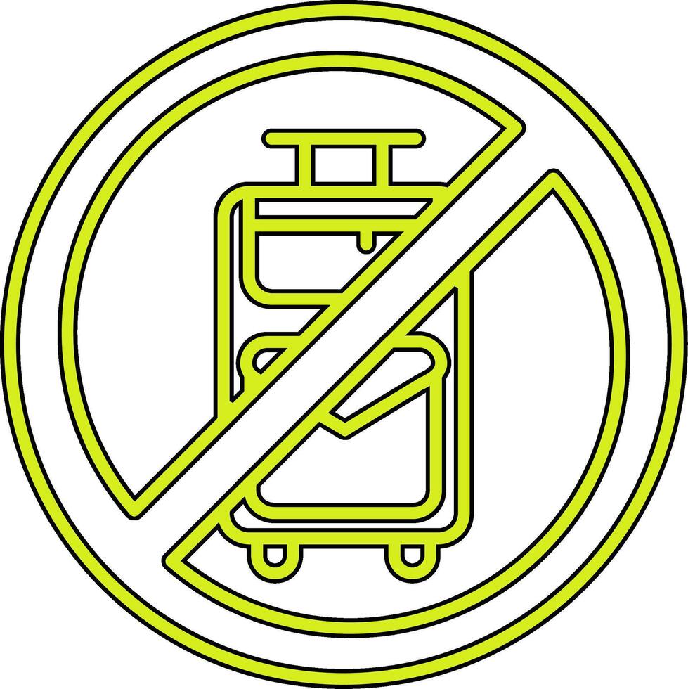 No Travelling Vector Icon