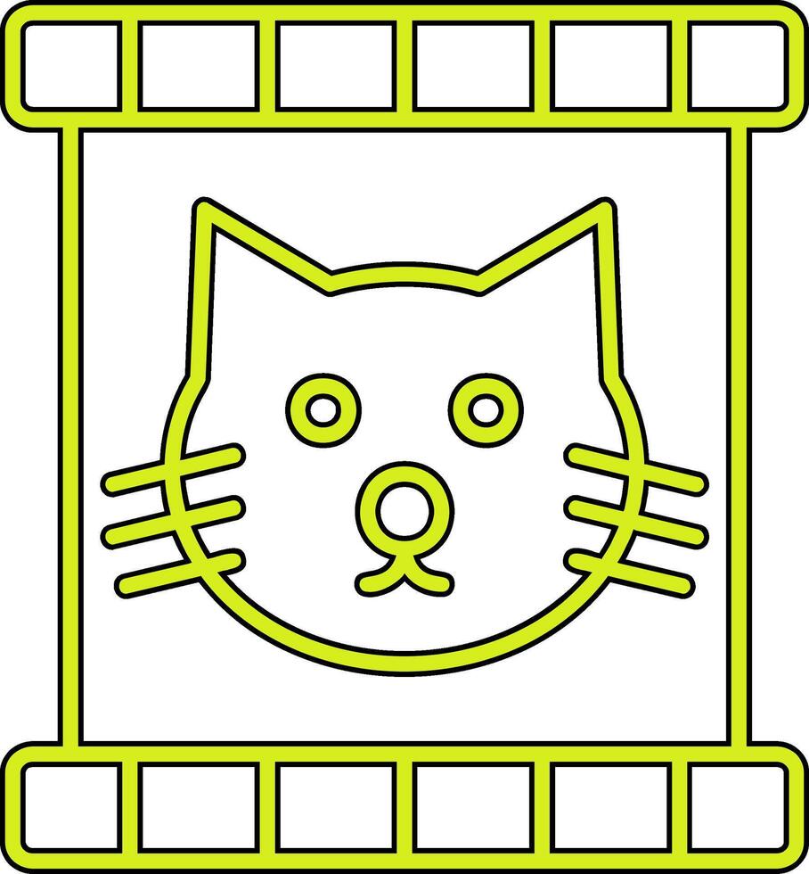 gato comida vector icono