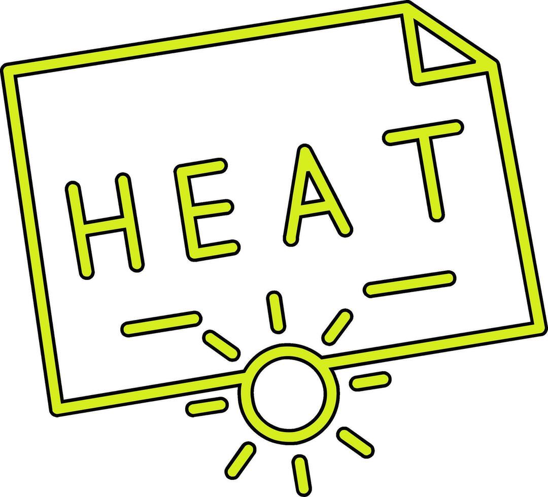 icono de vector de calor