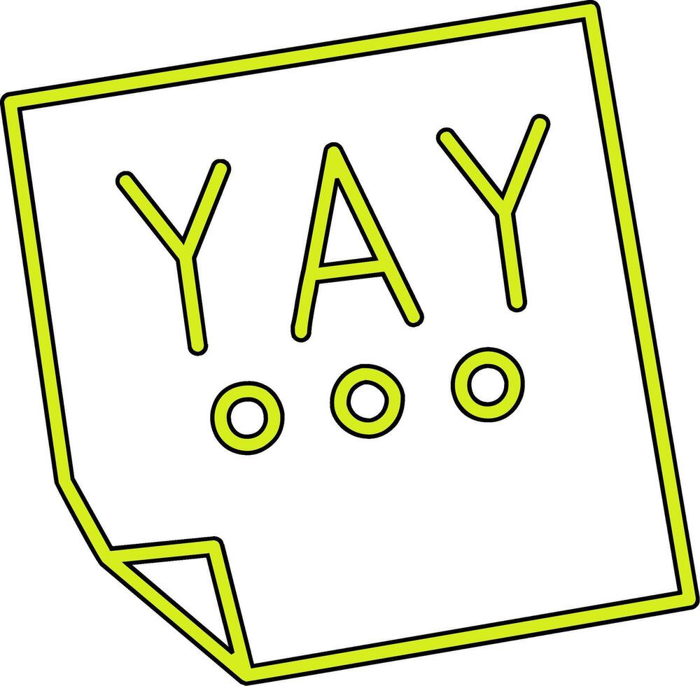 Yay Vector Icon