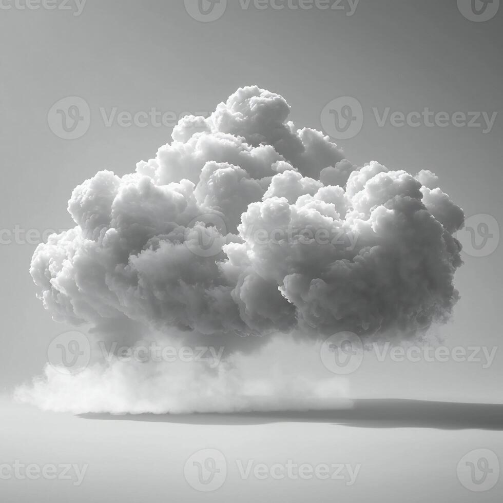 AI generated a black and white photo of a cloud