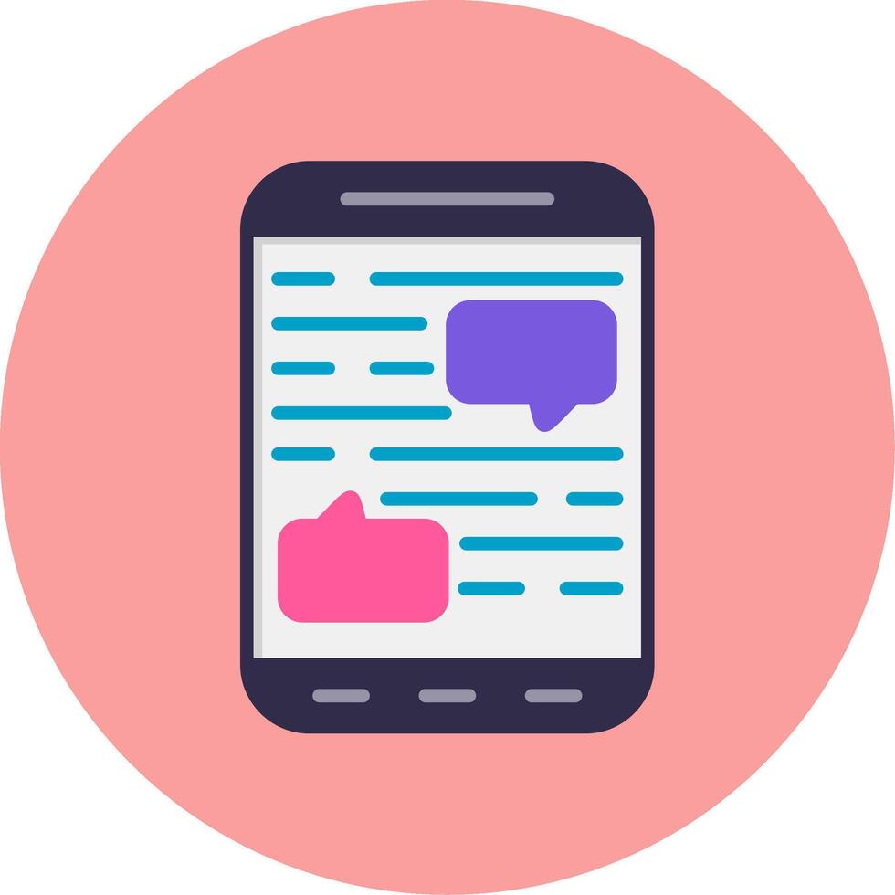 Mobile Chat Vector Icon