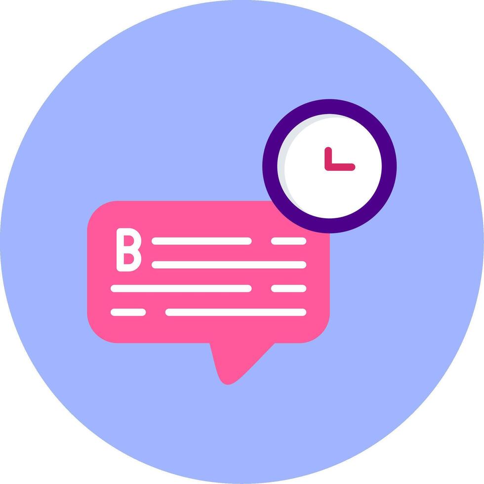 Chat Time Vector Icon