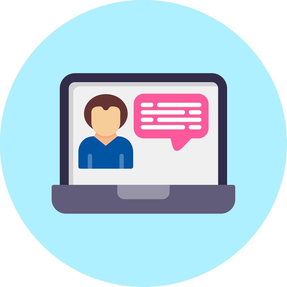 Video Call Chat Vector Icon