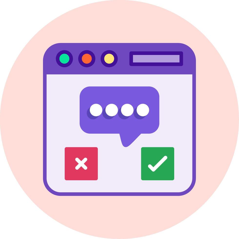 Browser Chat Vector Icon