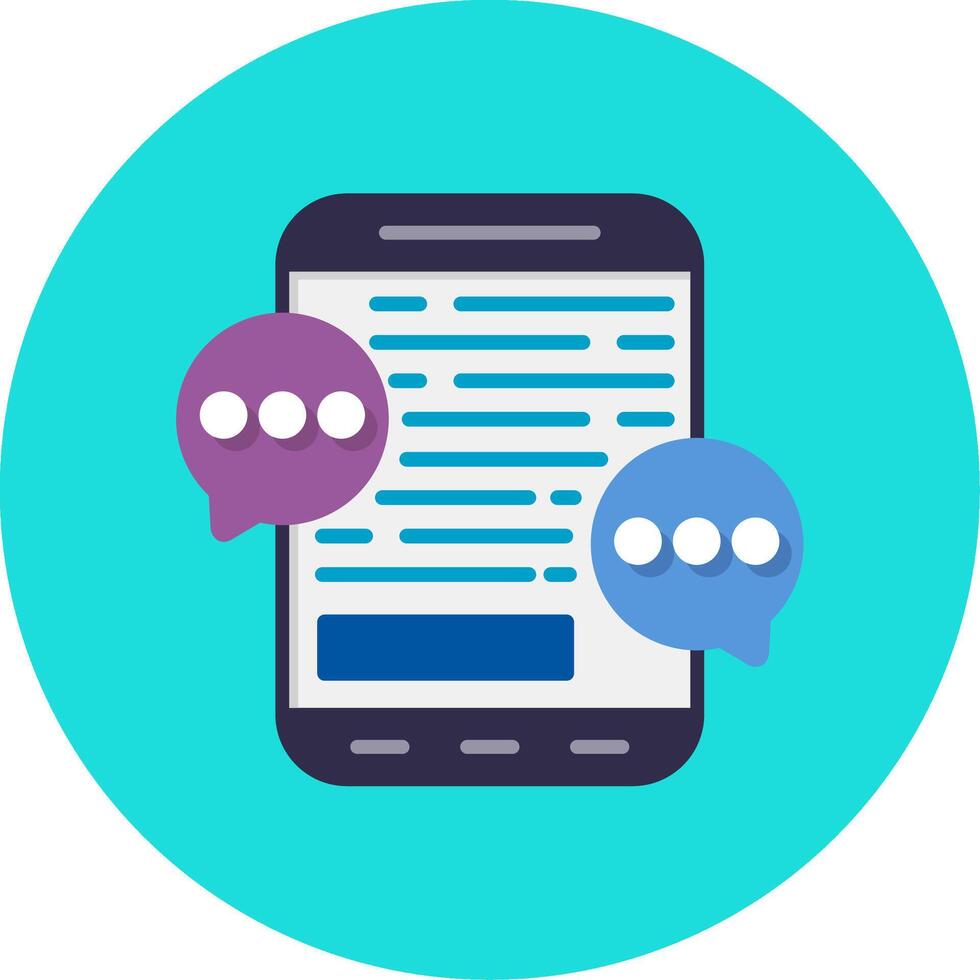 Mobile Chat Vector Icon