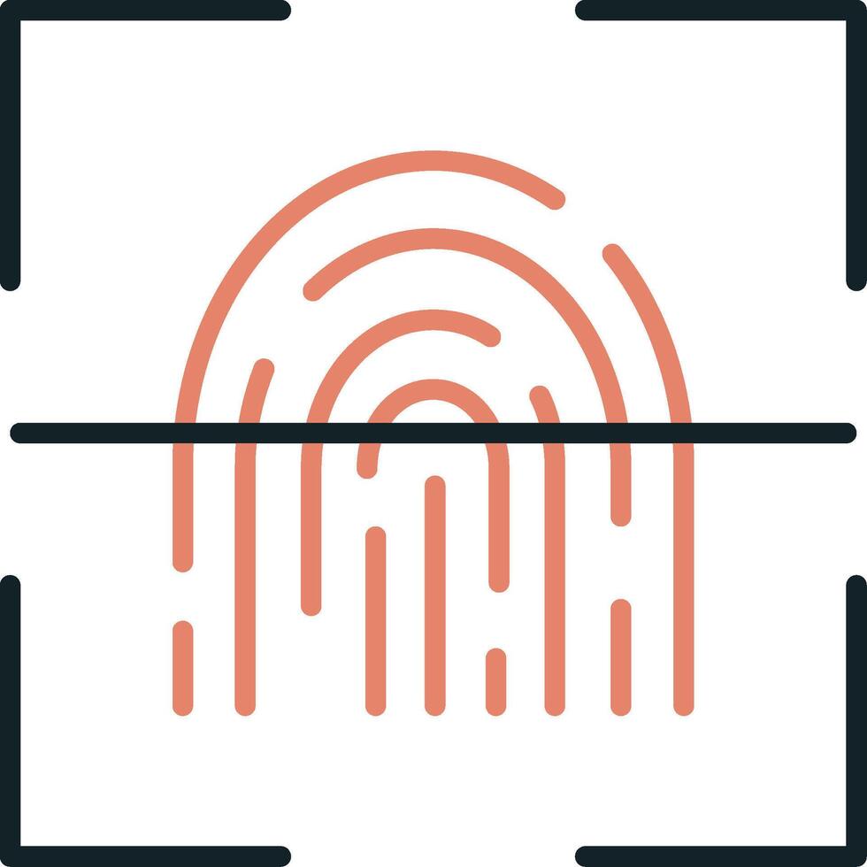 Fingerprint Scanner Vector Icon