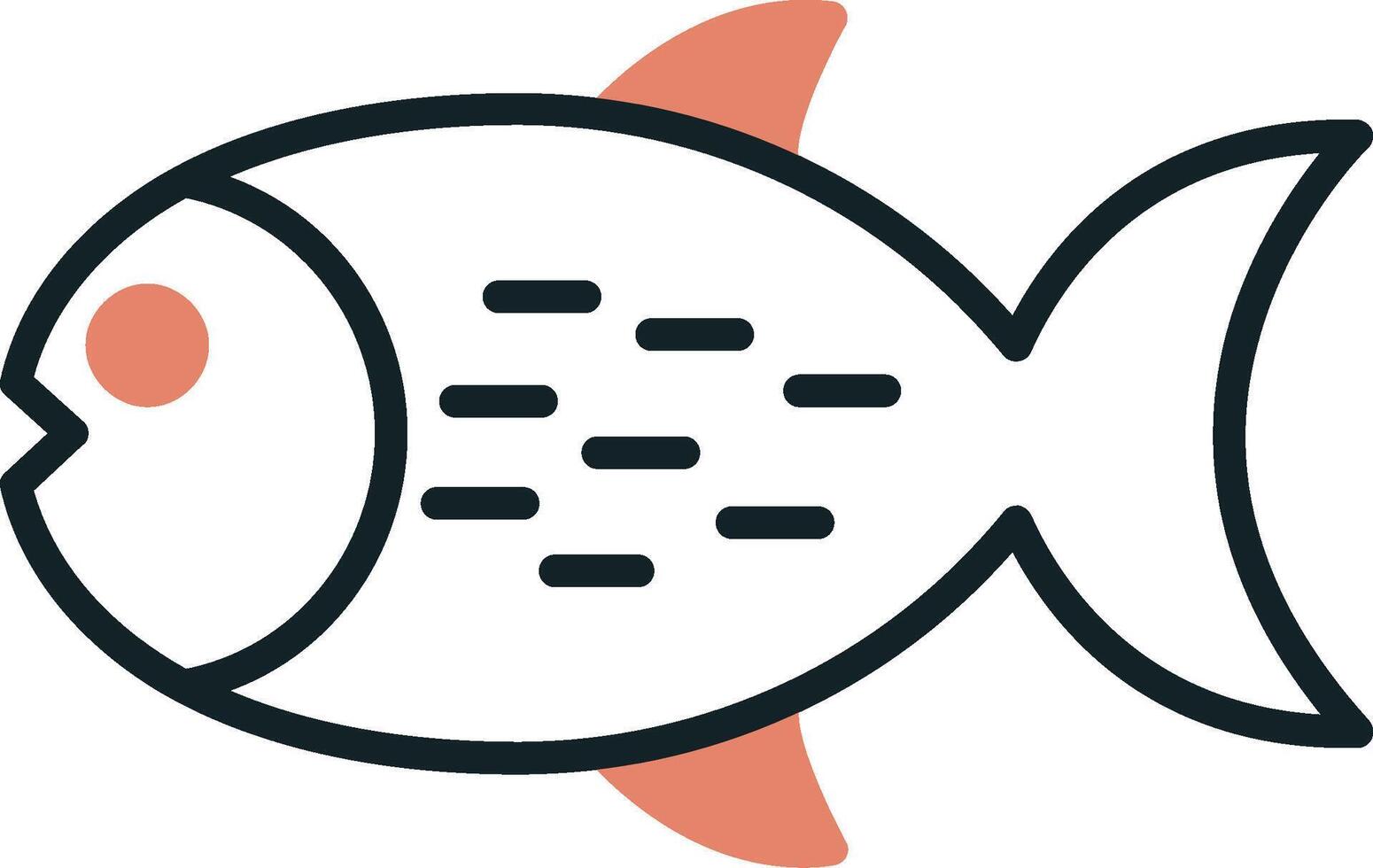 icono de vector de pescado