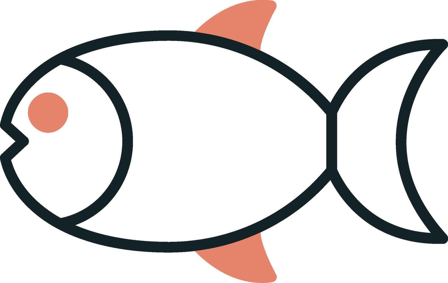 icono de vector de pescado