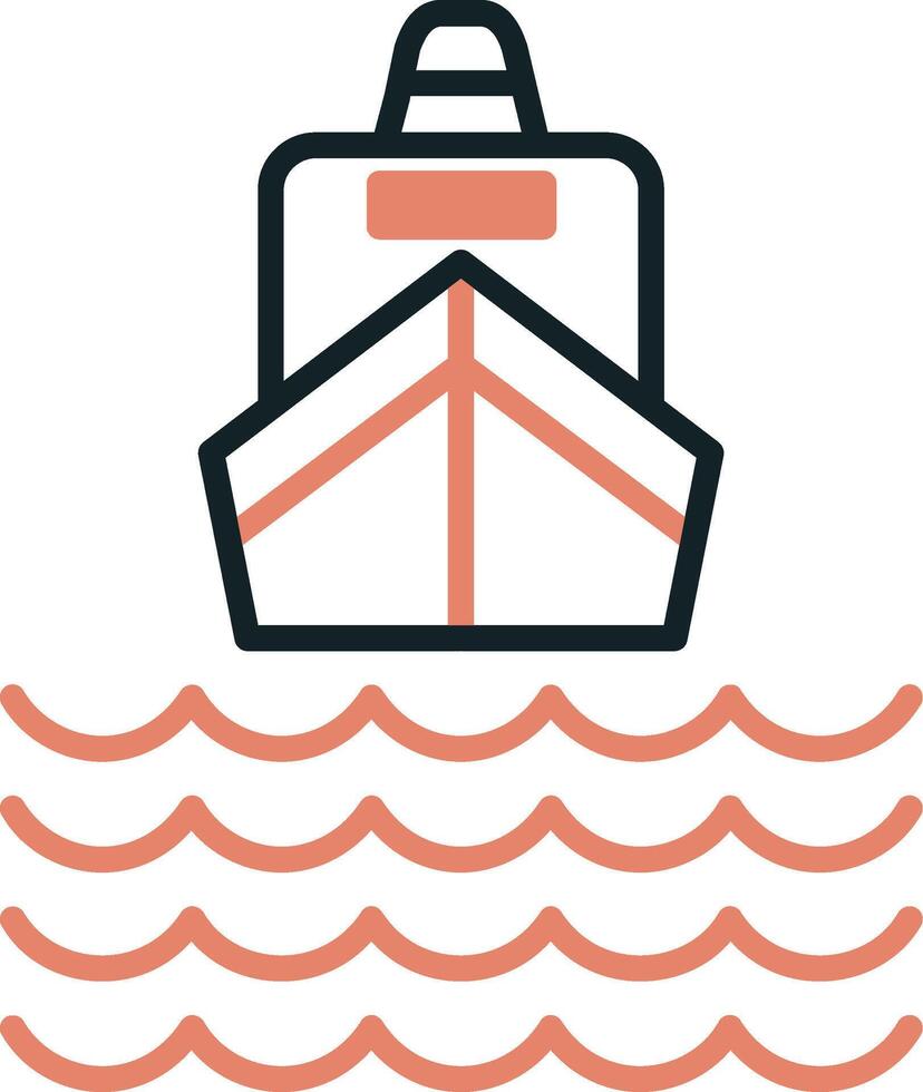 icono de vector de barco