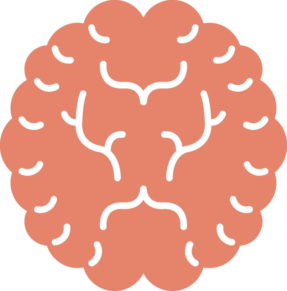 icono de vector de cerebro humano