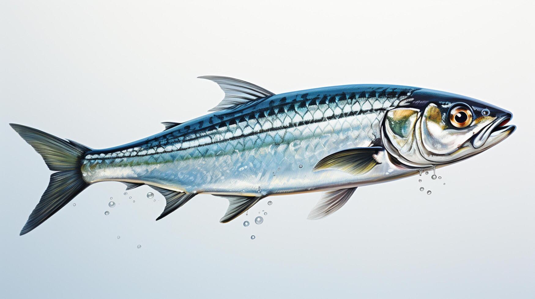 AI generated Mackerel fish healthy fresh background photo