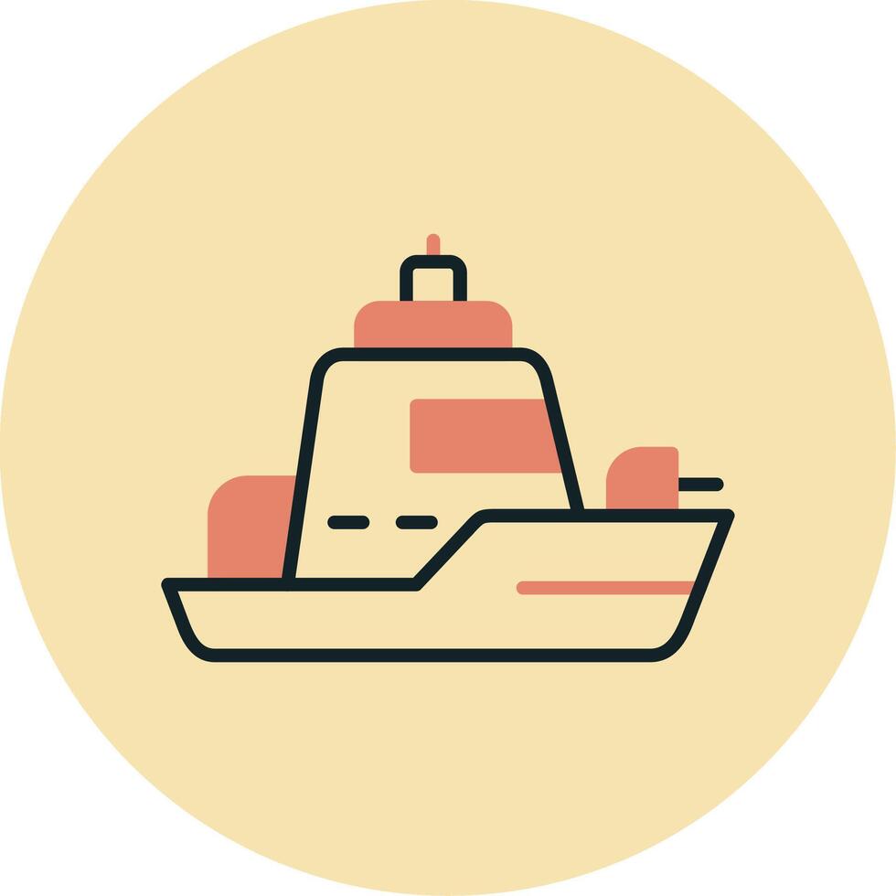 icono de vector de barco