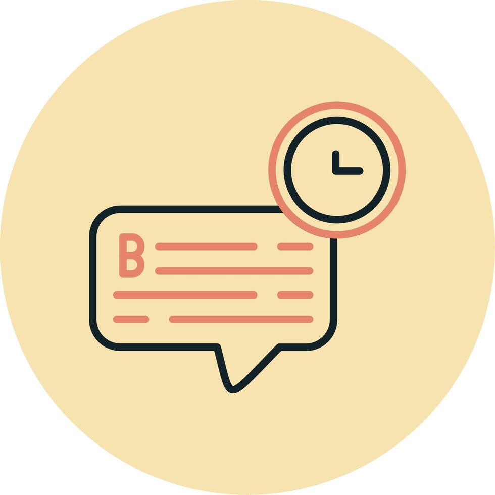 Chat Time Vector Icon