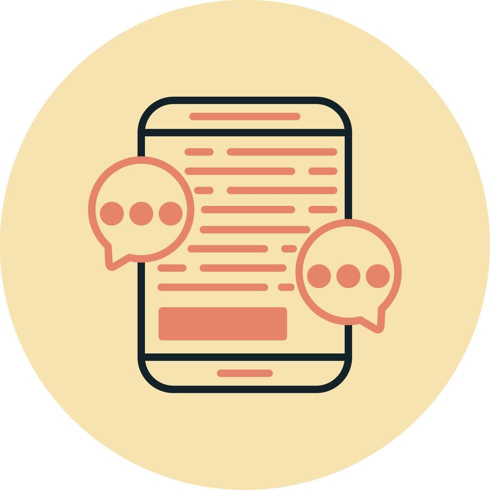 Mobile Chat Vector Icon