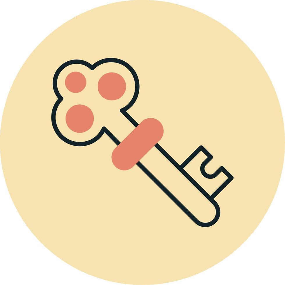 Old Key Vector Icon