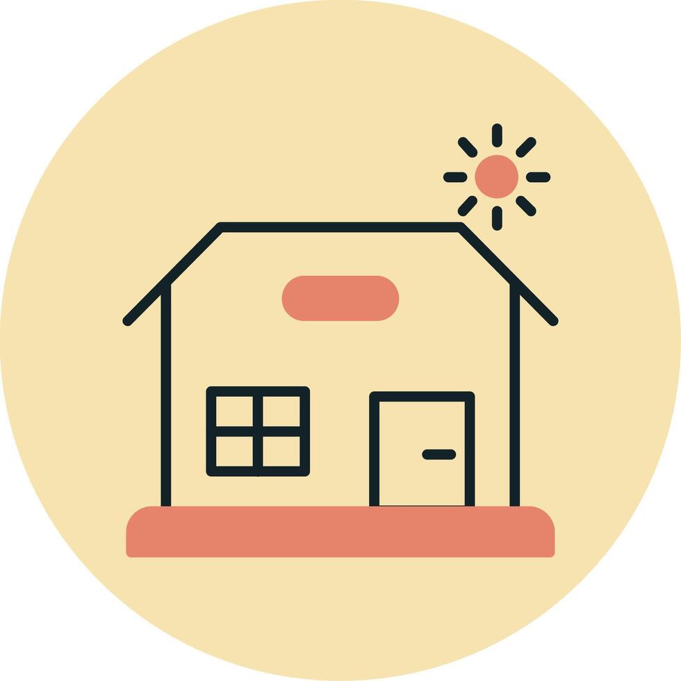 Beach House Vector Icon