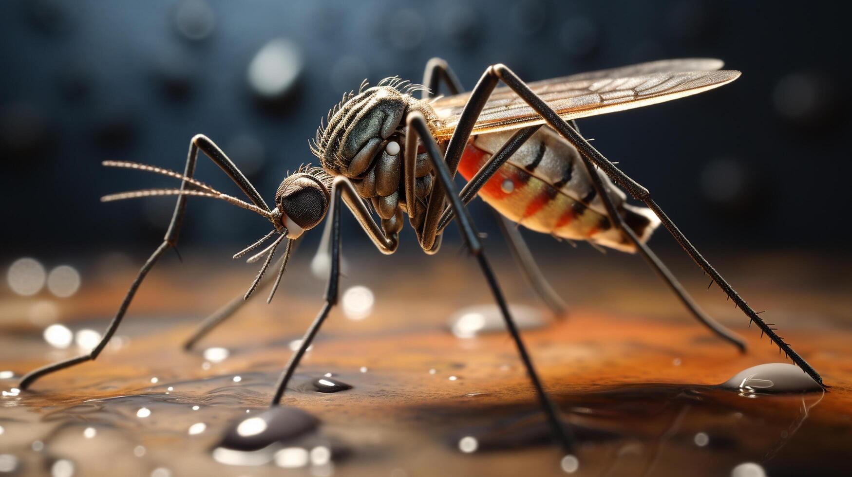 AI generated Nature Mosquito full view photography photo