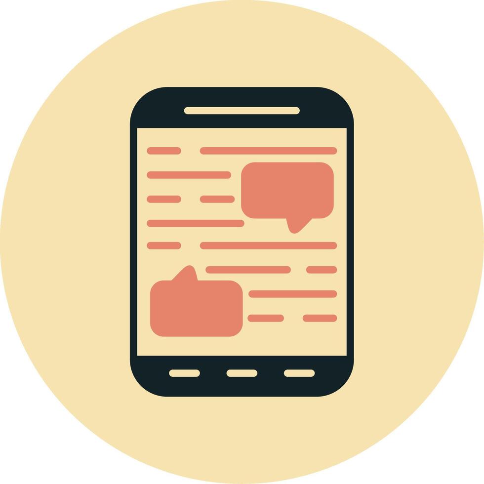Mobile Chat Vector Icon