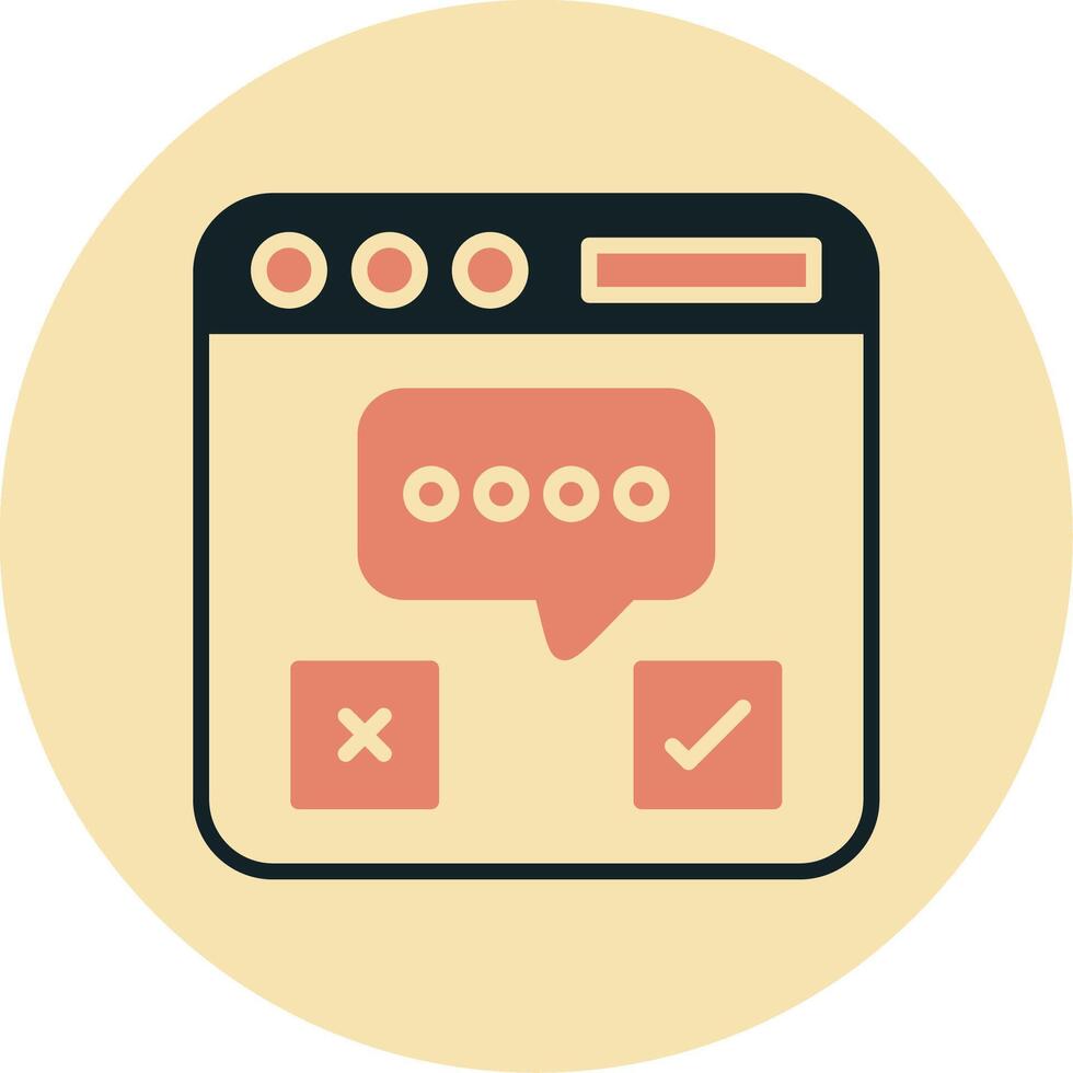 Browser Chat Vector Icon