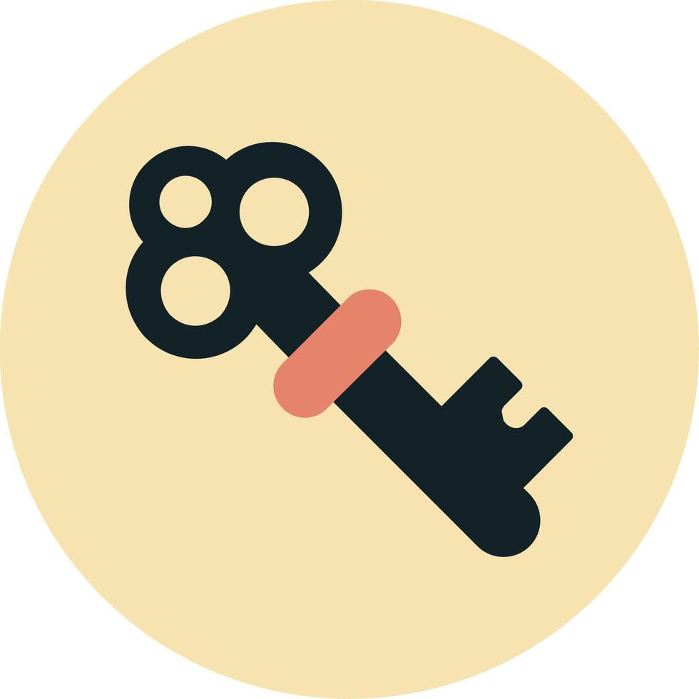 Old Key Vector Icon