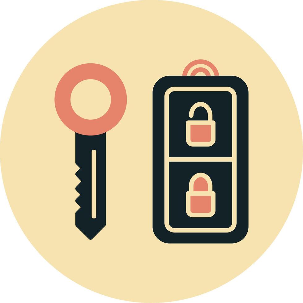 Car Key Vector Icon