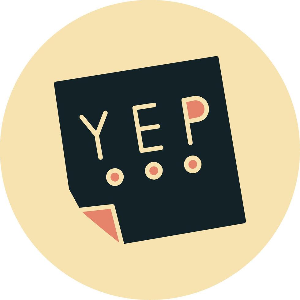 Yep Vector Icon