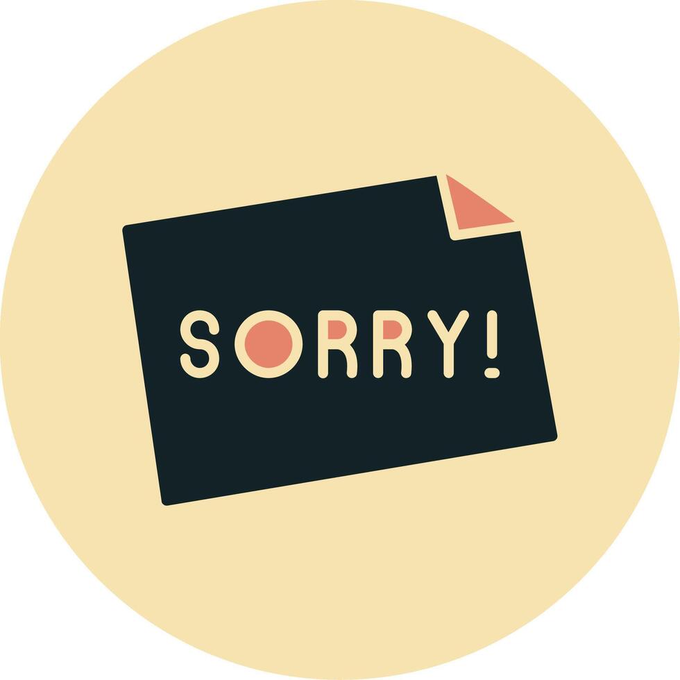 Sorry Vector Icon