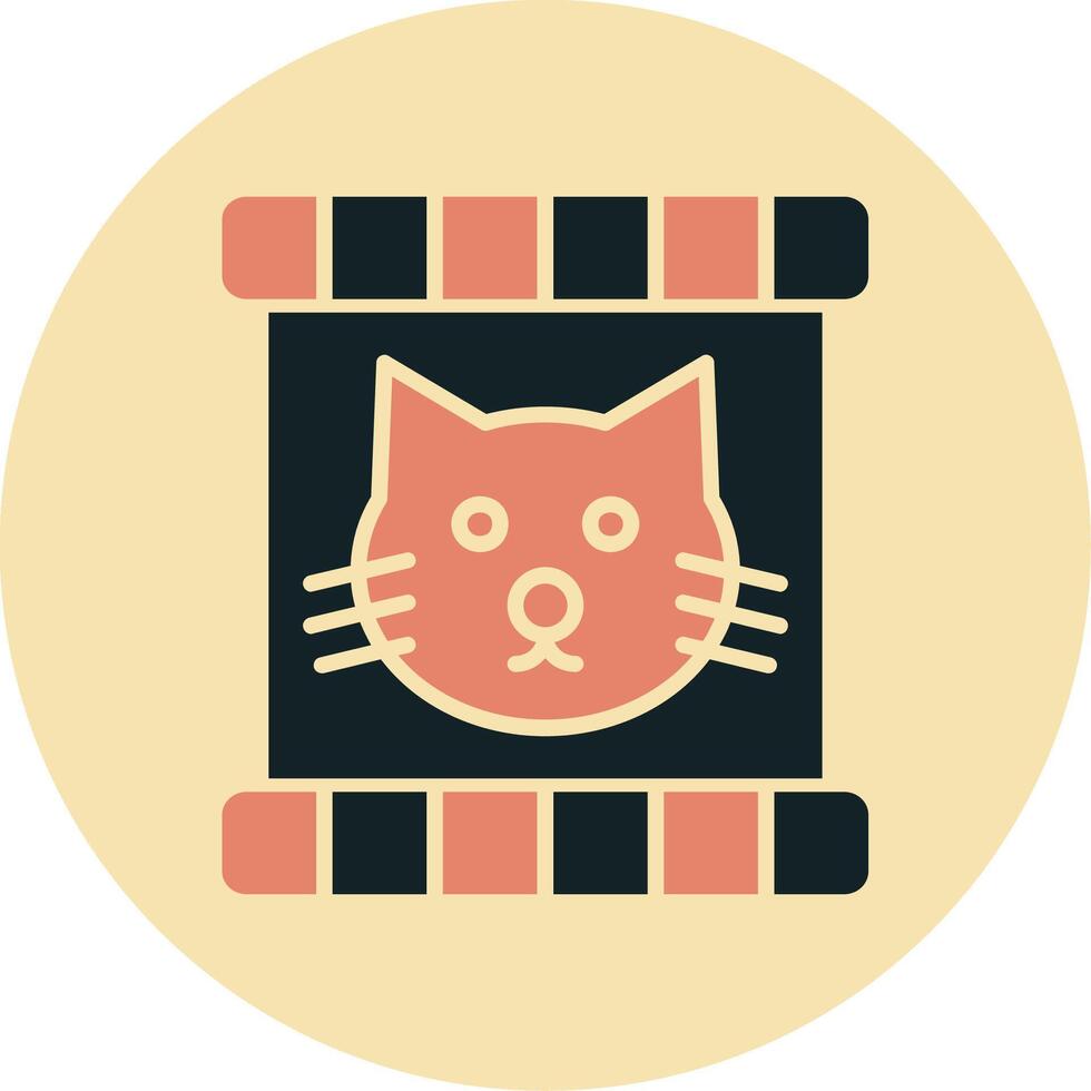 gato comida vector icono