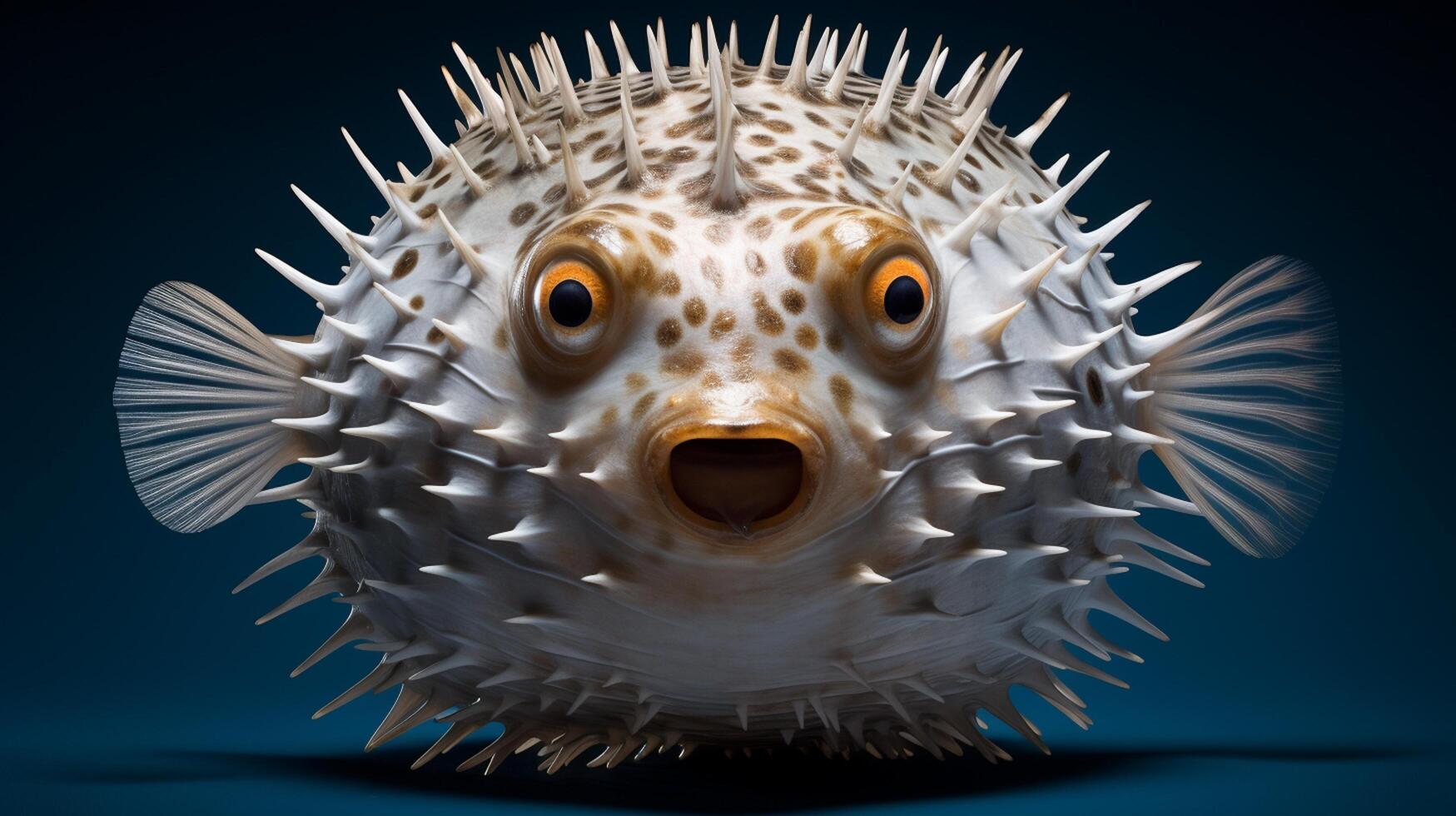 AI generated Nature Pufferfish full view photography photo