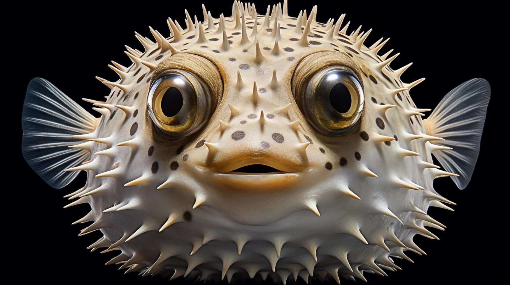 AI generated Nature Pufferfish full view photography photo