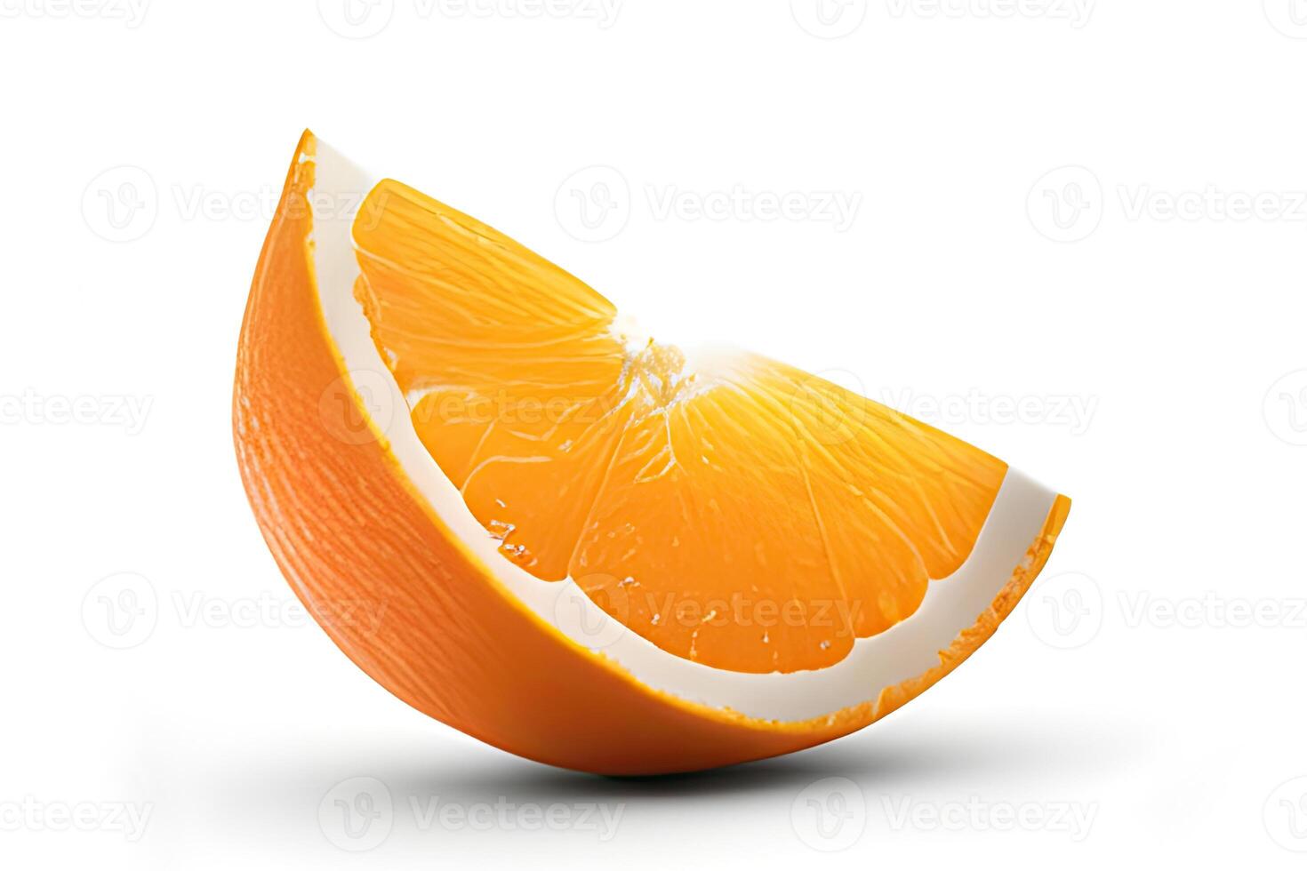 AI generated Orange slice isolated on white background by AI Generative photo