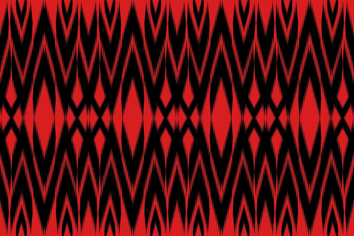 Black Ikat fabric seamless pattern vector