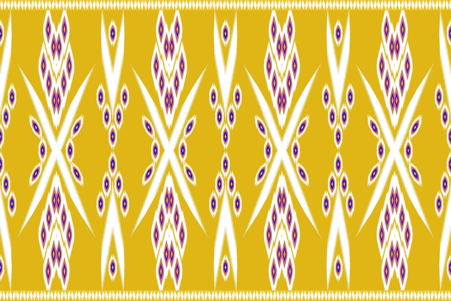 Ikat fabric pattern vector