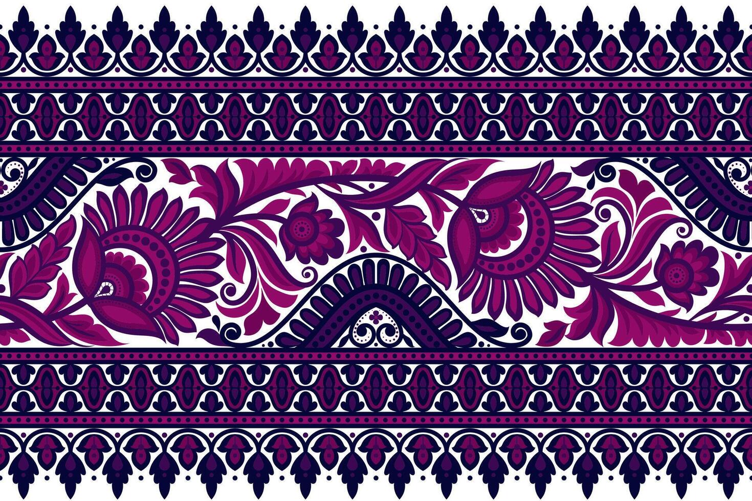 floral seamless background Geometric ethnic oriental ikat seamless pattern traditional Design for background,carpet,wallpaper,clothing,wrapping,Batik,fabric,Vector illustration embroidery style. vector