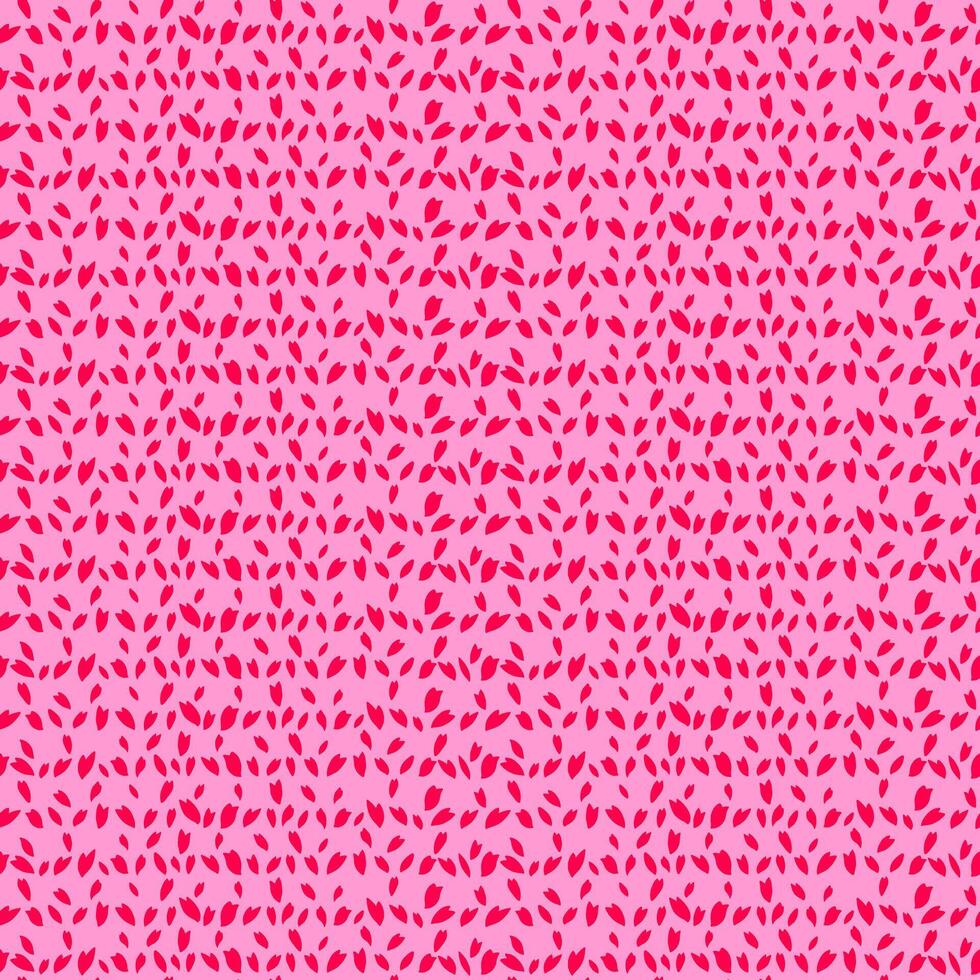 Trendy vibrant seamless pattern with striped lines in a dots, spots, drops on a pink background. Vector hand drawn sketch shape. Simple creative texture tiny, snowflakes, circles, leaflets printing.