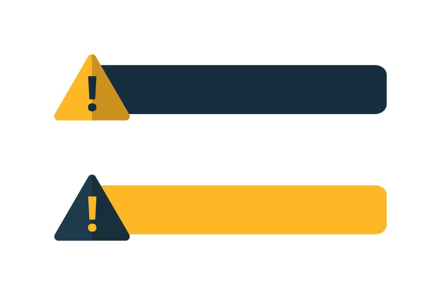 Basic Attention Warning in Flat Illustration. Text Placeholder vector