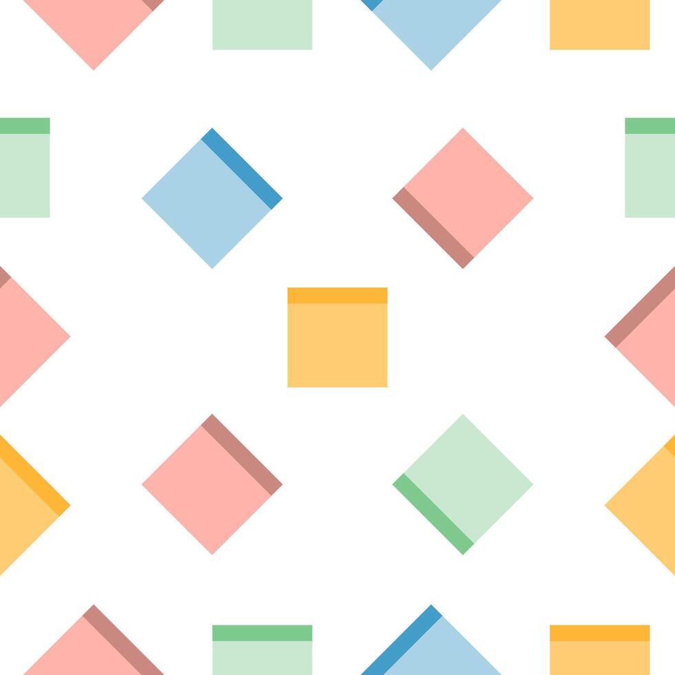 Colorful Square Notes Pastel Pattern vector