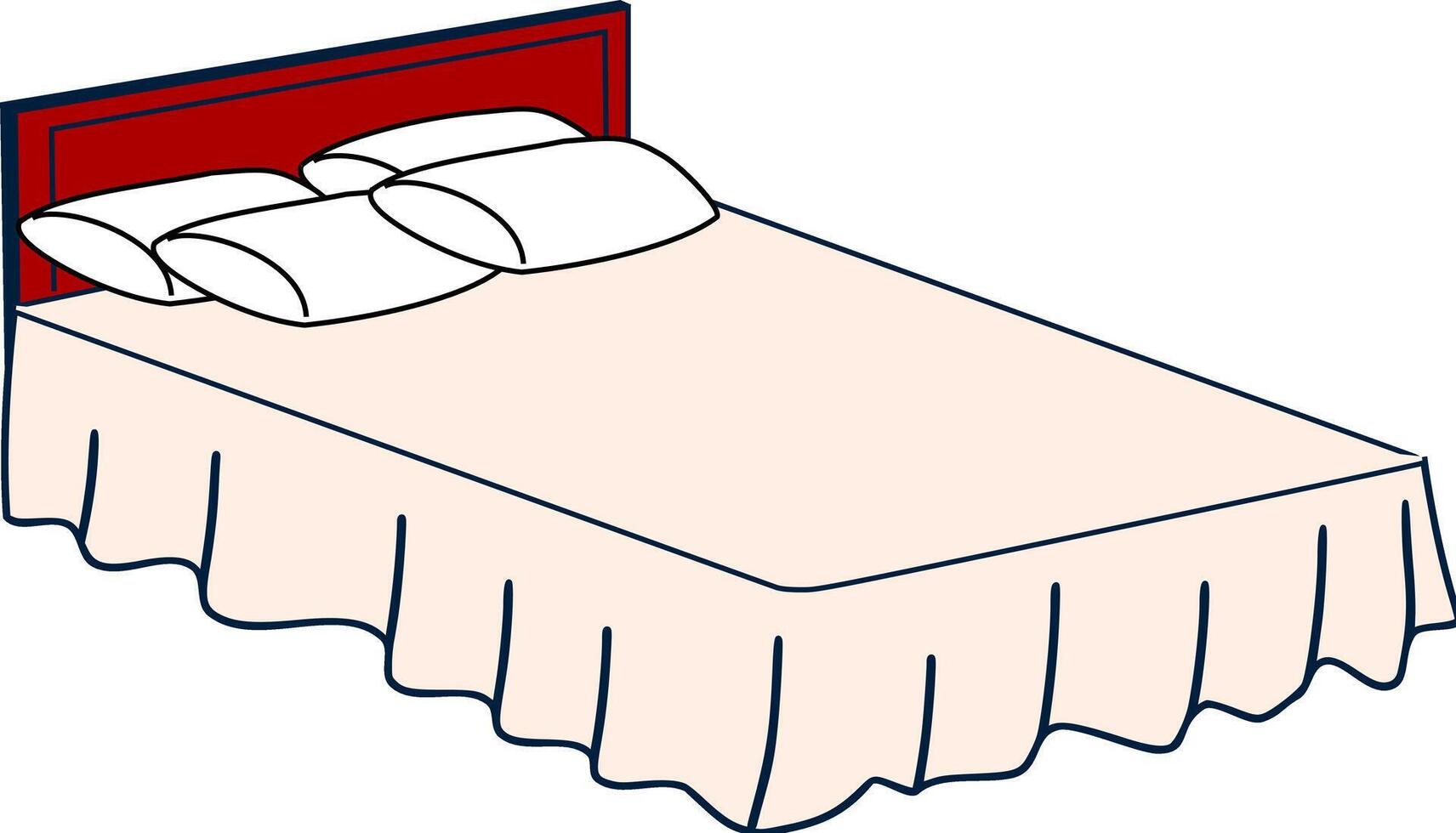 Sleep Essence - Clean Icon Depicting the Bed Concept. Bed icon illustration. vector