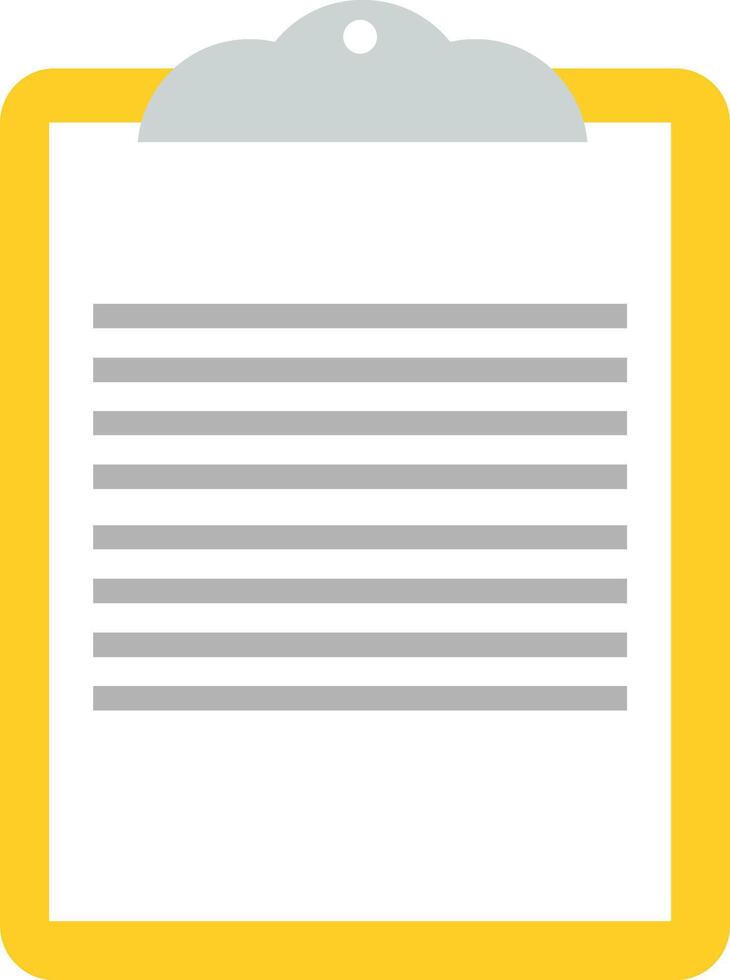 Clipboard vector illustration. Flat design icon